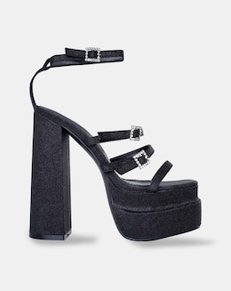 PUBLIC DESIRE DISCO BALL PLATFORM SANDALS WIDE E FIT