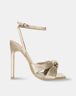 PUBLIC DESIRE FFION SATIN BOW SANDALS WIDE E FIT