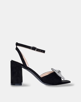 PUBLIC DESIRE NANCY BLOCK HEELED SANDALS WIDE E FIT