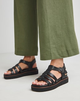 Blanca Leather Fisherman Sandal - Extra Wide Fit (EEE)