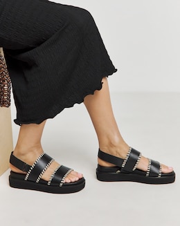 Misty Chunky Leather Sandals - Extra Wide Fit (EEE)