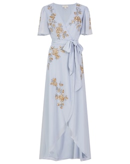 Monsoon Sarah Embellished Wrap Dress