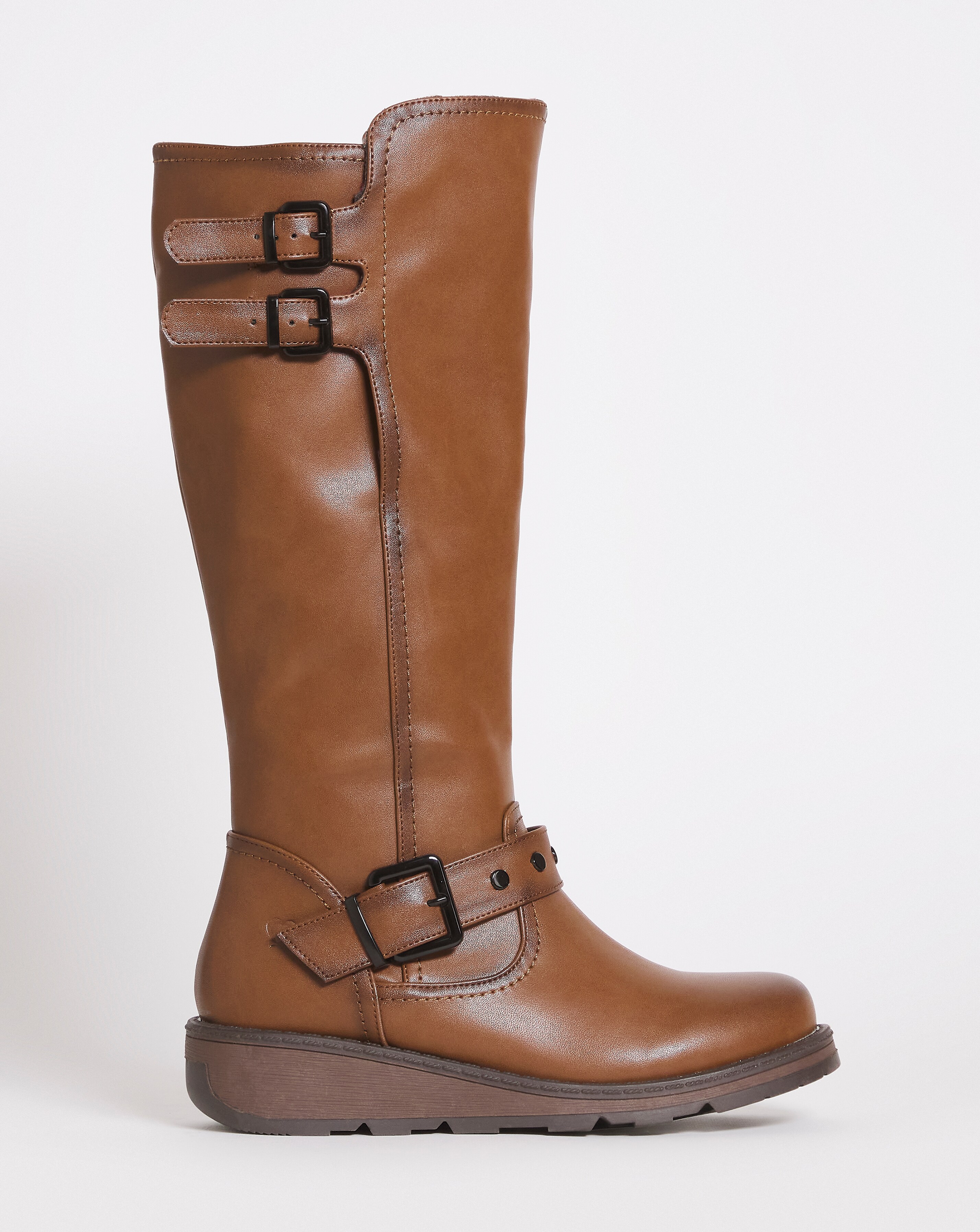 heavenly feet double buckle boots