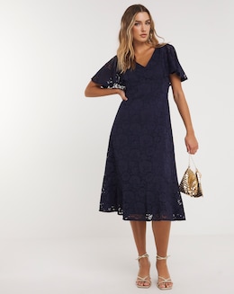 Joanna Hope Lace Midi Dress