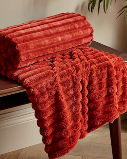 Catherine Lansfield Cosy Ribbed Throw