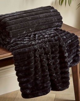 Catherine Lansfield Cosy Ribbed Throw