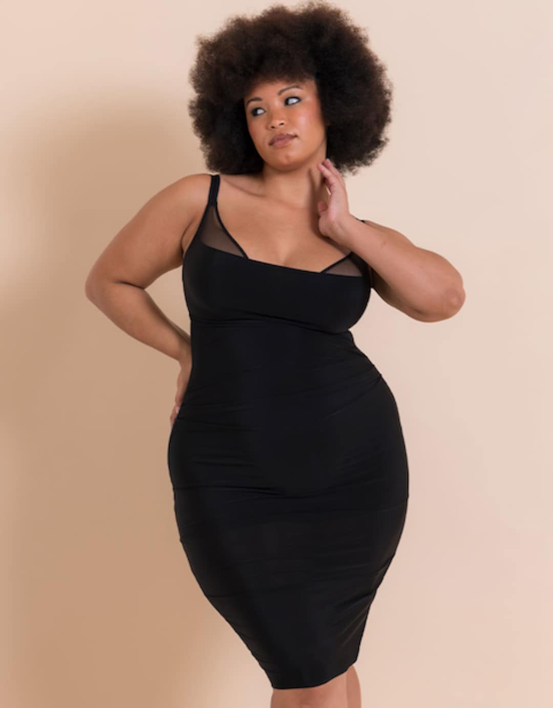 black dress tummy control Seamless Tummy Control Shaping Dress, S