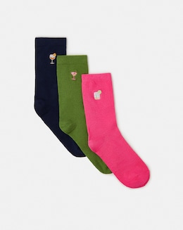 Accessorize 3-Pack Cocktail Socks Gift Box