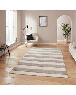 Catherine Lansfield Cove Stripe Modern Carved Rug