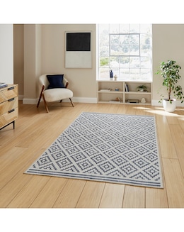 Think Rugs Coral Geometric Rug
