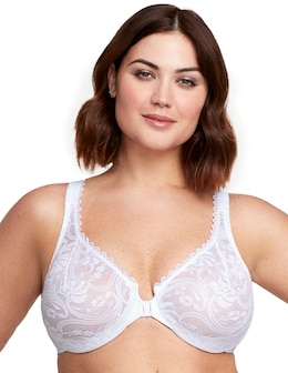 Glamorise Plus Size WonderWire Lace Front-Fastening 9245