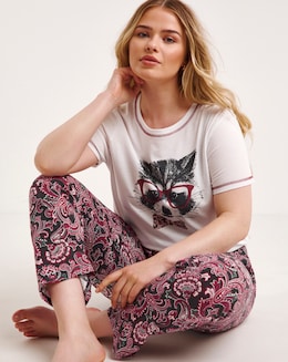Joe Browns Paisley Racoon Pyjama Set