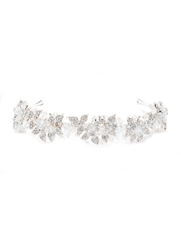 Silver Leaf And Bead Statement Emery Headband