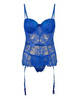 Flawless Two Piece Bustier Set Blue