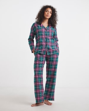 Pretty Secrets Check Button Up PJ Set - Image 4