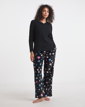 Pretty Secrets Fleece Henley PJ Set - Image 4