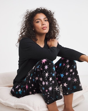 Pretty Secrets Fleece Henley PJ Set - Image 1