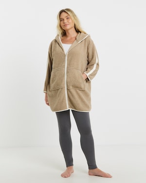 Pretty Secrets Zip Fleece Cardigan - Image 4