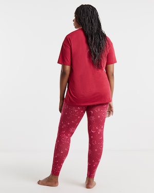 Celestial Burgundy 2 Pack Legging PJ Set - Image 2