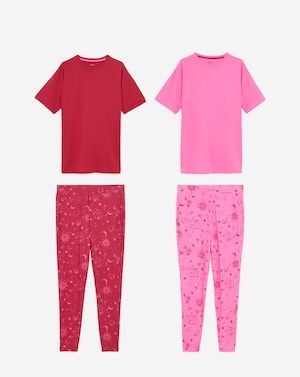 Celestial Burgundy 2 Pack Legging PJ Set - Image 4