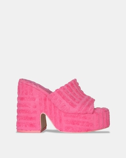 Public Desire Wavez Wide Fit Platform Mule Sandals