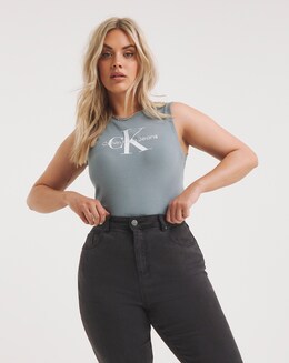 Calvin Klein Jeans Archival Monologo Rib Tank Top