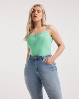 Calvin Klein Jeans Zipper Rib Strappy Body