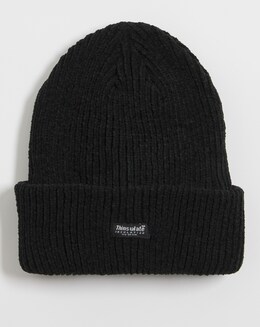Thinsulate Black Turn Up Cuff Beanie