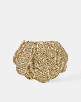 Accessorize Beaded Shell Pouch