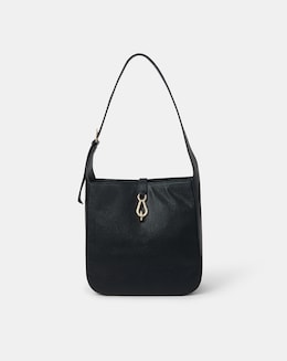 Accessorize Clasp Leather Shoulder Bag