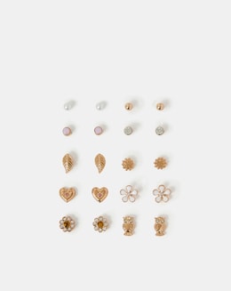 Accessorize 10-Pack Spring Stud Earrings