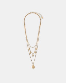 Accessorize Triple Layered Disc Necklace