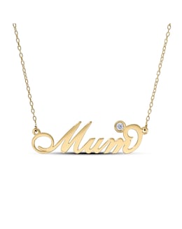 Gold Plated Sterling Silver Birthstone Mum Necklace