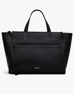 Radley Oak Street Medium Black Leather Grab Bag
