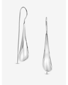 Simply Silver Sterling Silver 925 Polished Curved Fishook Drop Earrings