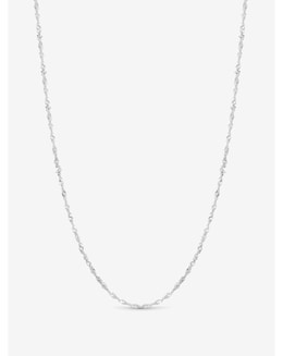 Simply Silver Sterling Silver 925 Polished Twist Chain Necklace