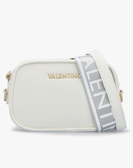 Valentino Bags Miramar White Pebbled Camera Bag