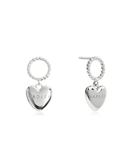 Radley Silver Plated Hanging Heart Earrings