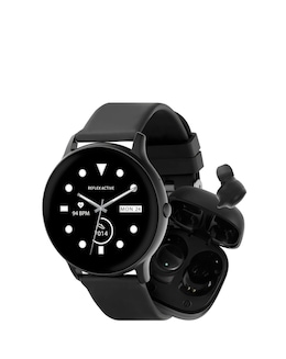 Reflex Active Series 36 Black Smart Watch and True Wireless Sound Earbud Set