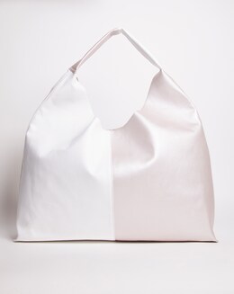 Oversized Two Tone Hobo Bag