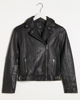 Joanna Hope Fringe Leather Jacket