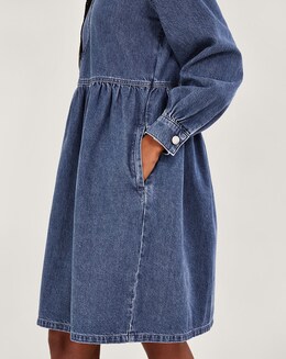 Monsoon Alana Shirt Zip Denim Dress