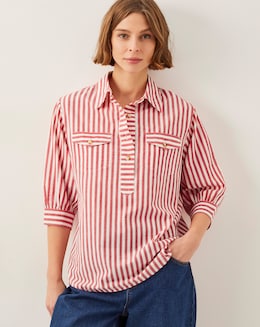 Monsoon Liv 3/4 Sleeve Stripe Shirt