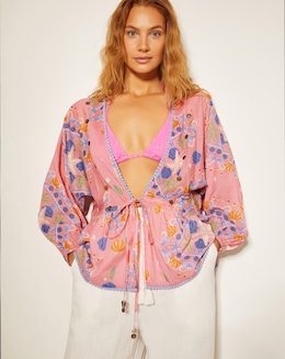 Monsoon Mabel Shell Print Kaftan Top