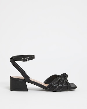 Diamante Low Heeled Sandals Ex Wide - Image 1