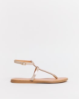 Jaylin Toe Post Buckle Flat Sandals Ex Wide Fit Simply Comfort