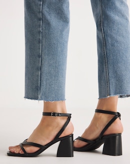 Amaya Strappy Toe Post Heeled Sandals Wide Fit