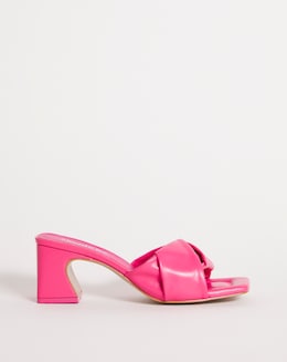 Dakota Volume Block Heeled Mule Sandals - Wide Fit (E)