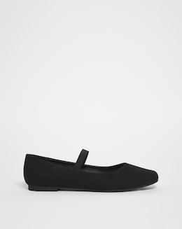Eleanor Square Toe Mary Jane Ballerina Shoes Ex Wide Fit Simply Comfort