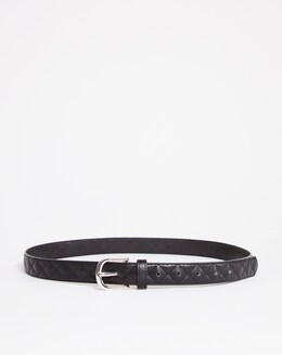 Black Diamond Quilted Belt